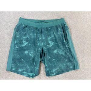 Lululemon Performance TECH Compression Lined Shorts (Men's XL) Aqua - 10"
